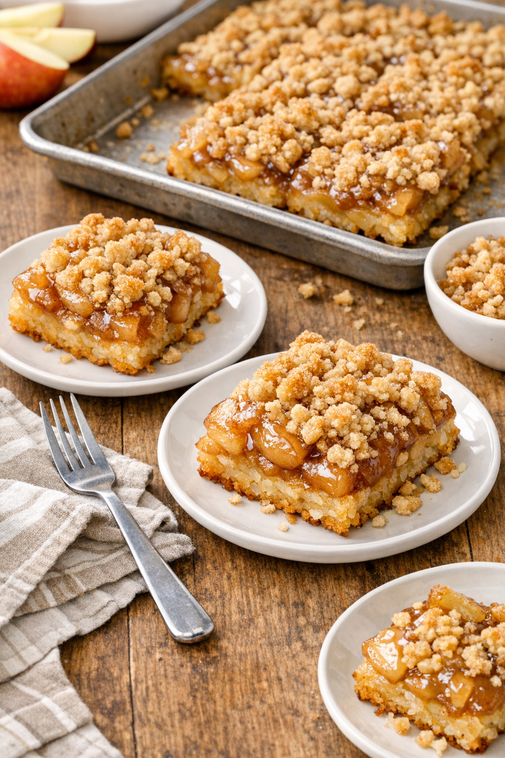 Finished hashbrown apple dessert squares