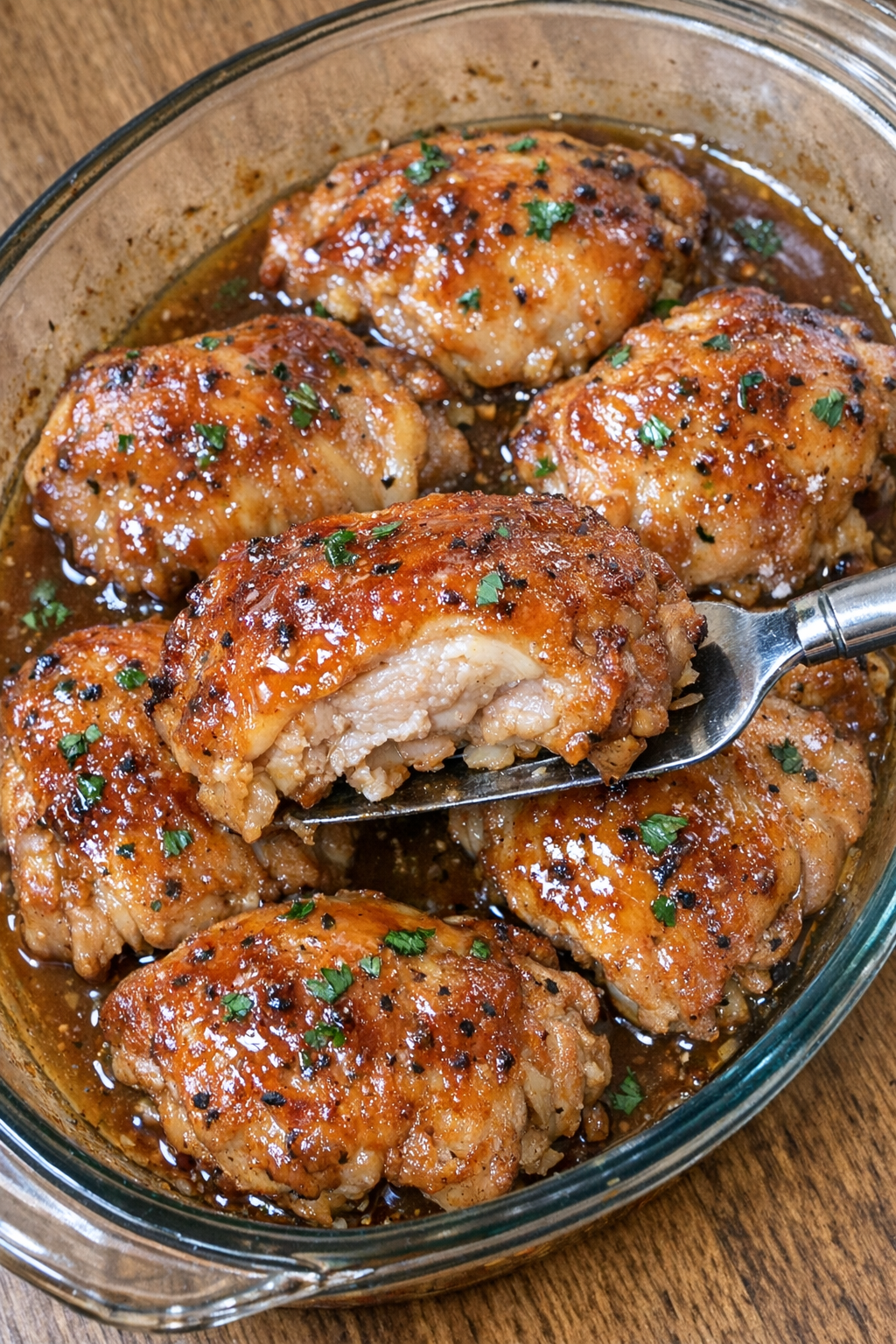 Finished chicken diplomat in baking dish