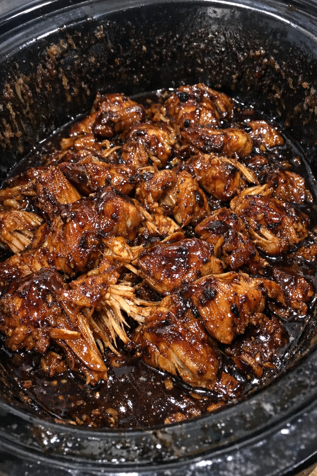 Slow cooker glazed chicken in sticky mahogany sauce