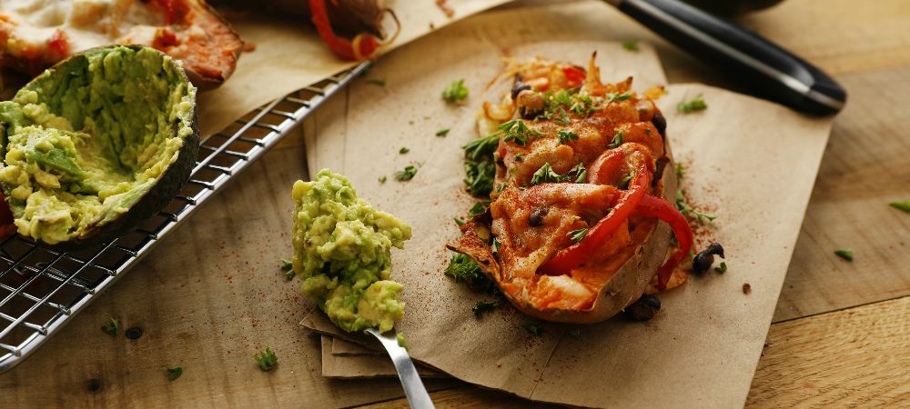 Vegetarian Sweet Potato Skins Recipe and Video