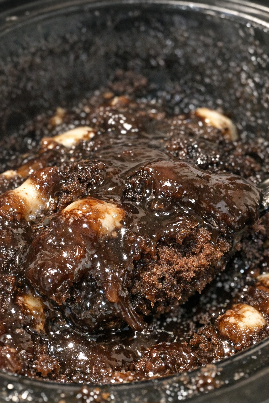 Gooey Mississippi mud cake in a slow cooker