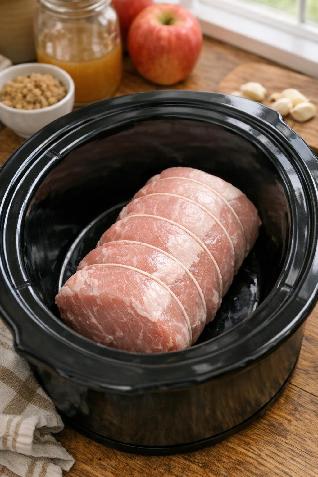 Varkenshaas in een slowcooker