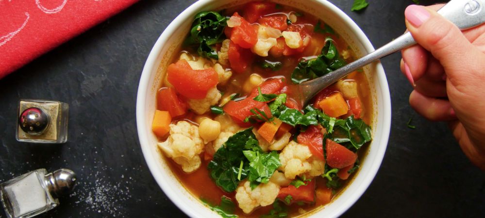 Low-carb Kale And Chickpea Soup Recipe and Video