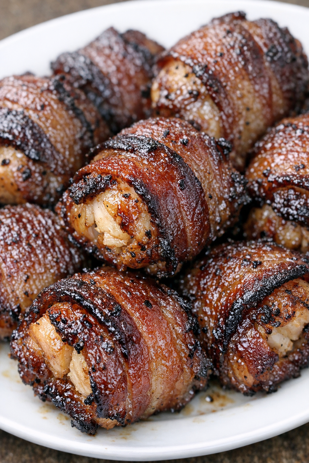Chicken bacon bombs ready to serve