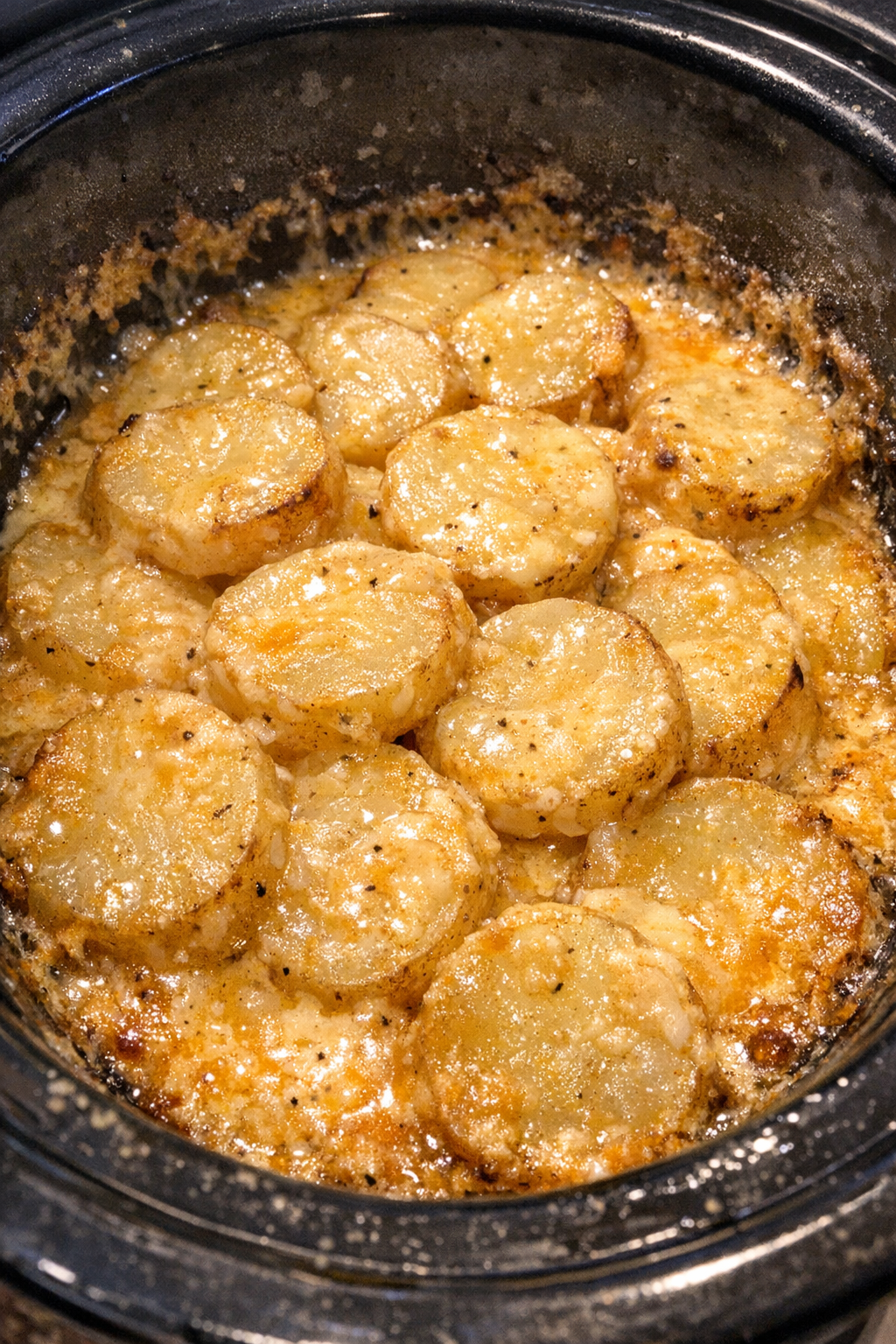 Finished slow cooker potatoes