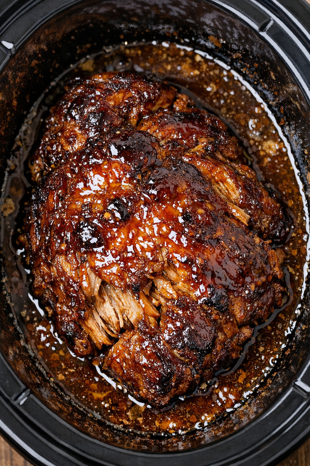 Slow cooker glazed pork roast