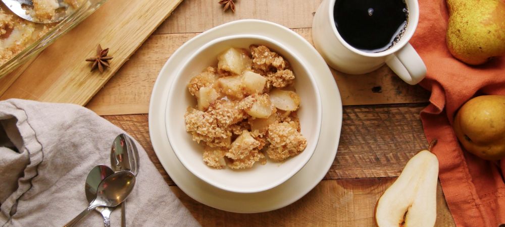 A Southern Pear And Ginger Crumble Recipe and Video