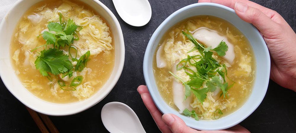 Vegetarian Wonton Egg Drop Soup Recipe and Video