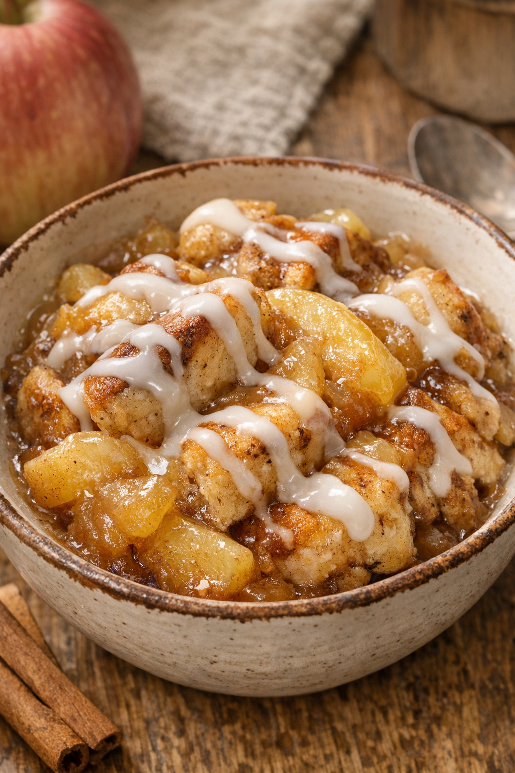 Apple cinnamon roll slow cooker variation