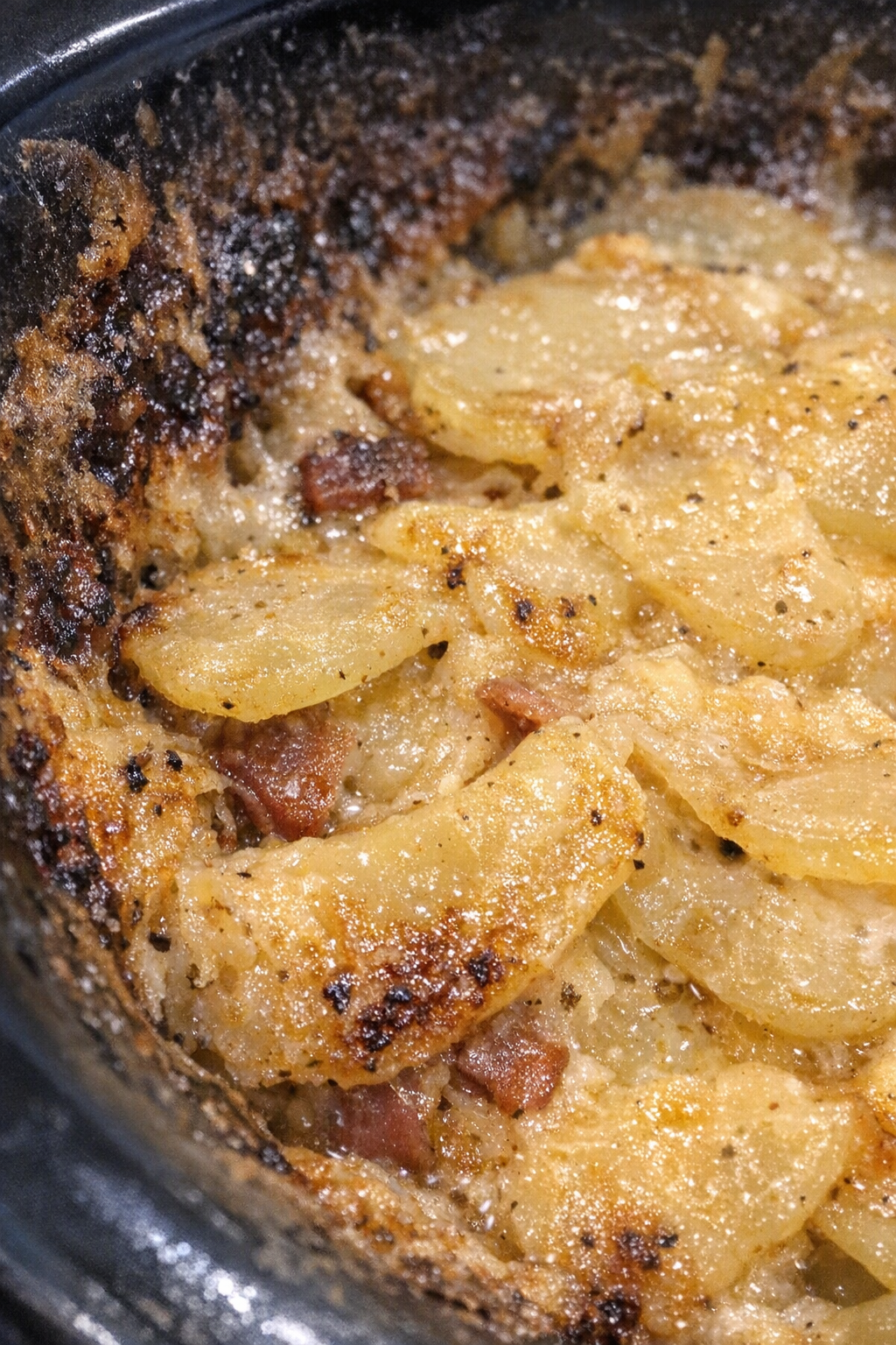 Finished slow cooker potato bake