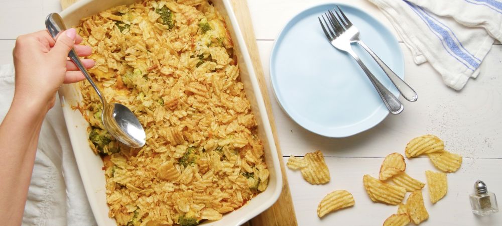 This Casserole With A Potato Chip Topping Packs A Punch ⁠— And Uses Up All Your Leftovers Recipe and Video