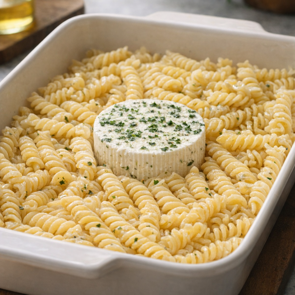 Necepti fusilli ar bursīnu trauka centrā