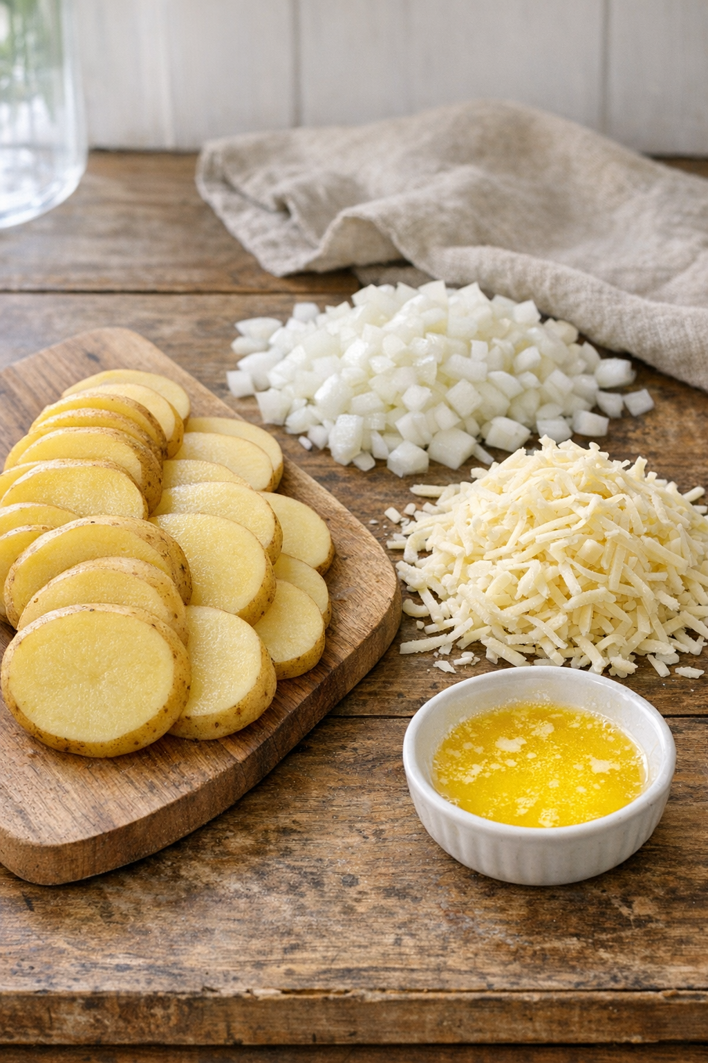 Main ingredients for potato bites
