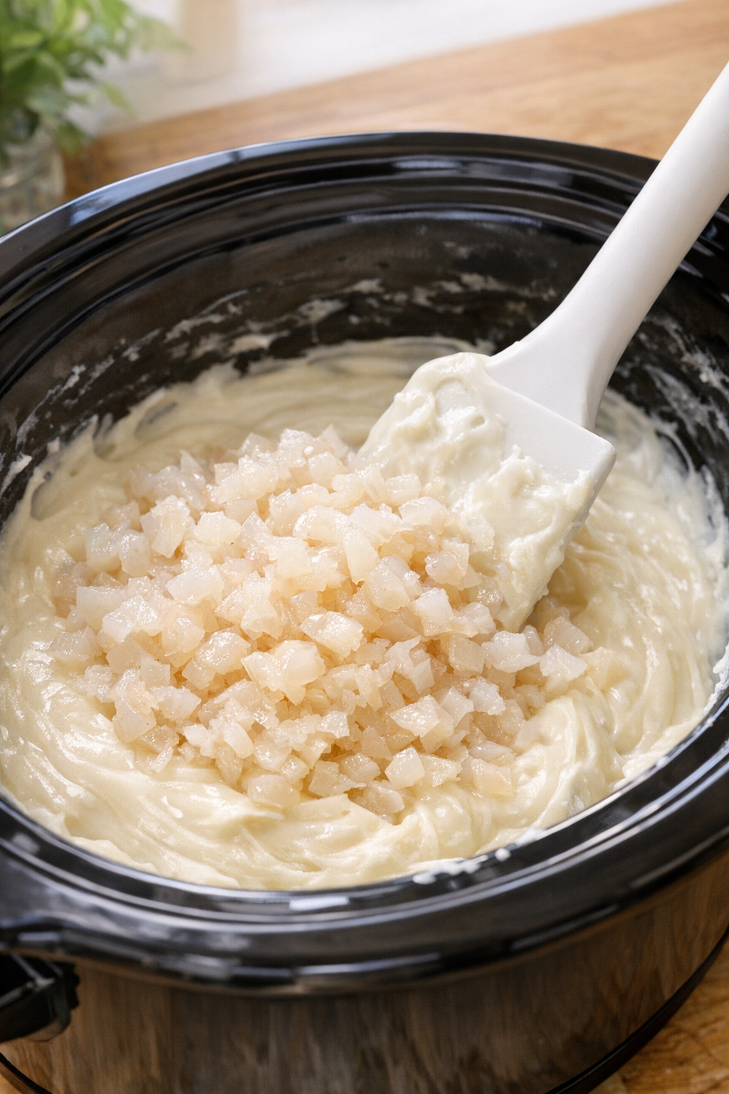 Chopped lychee folded into smooth fudge mixture