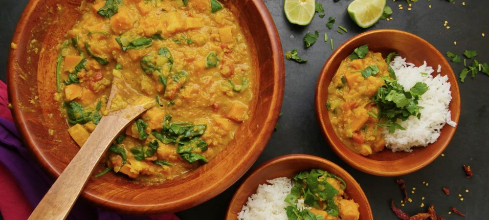 Instant Pot Butternut Squash Lentil Curry Recipe and Video