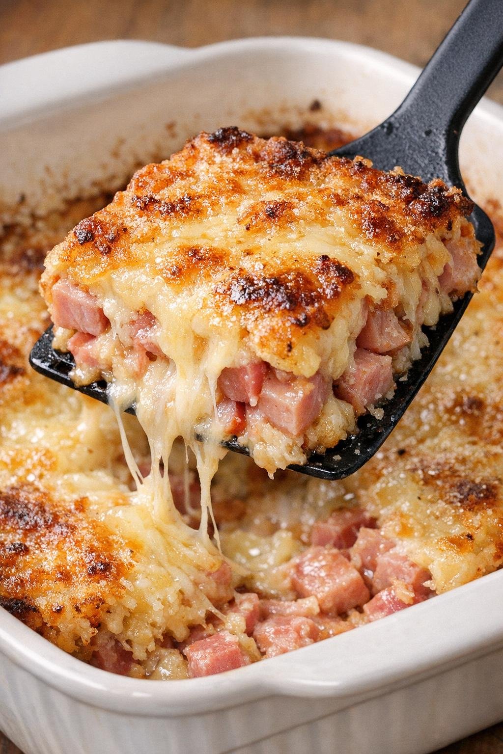Close-up of the finished ham Blackwood bake