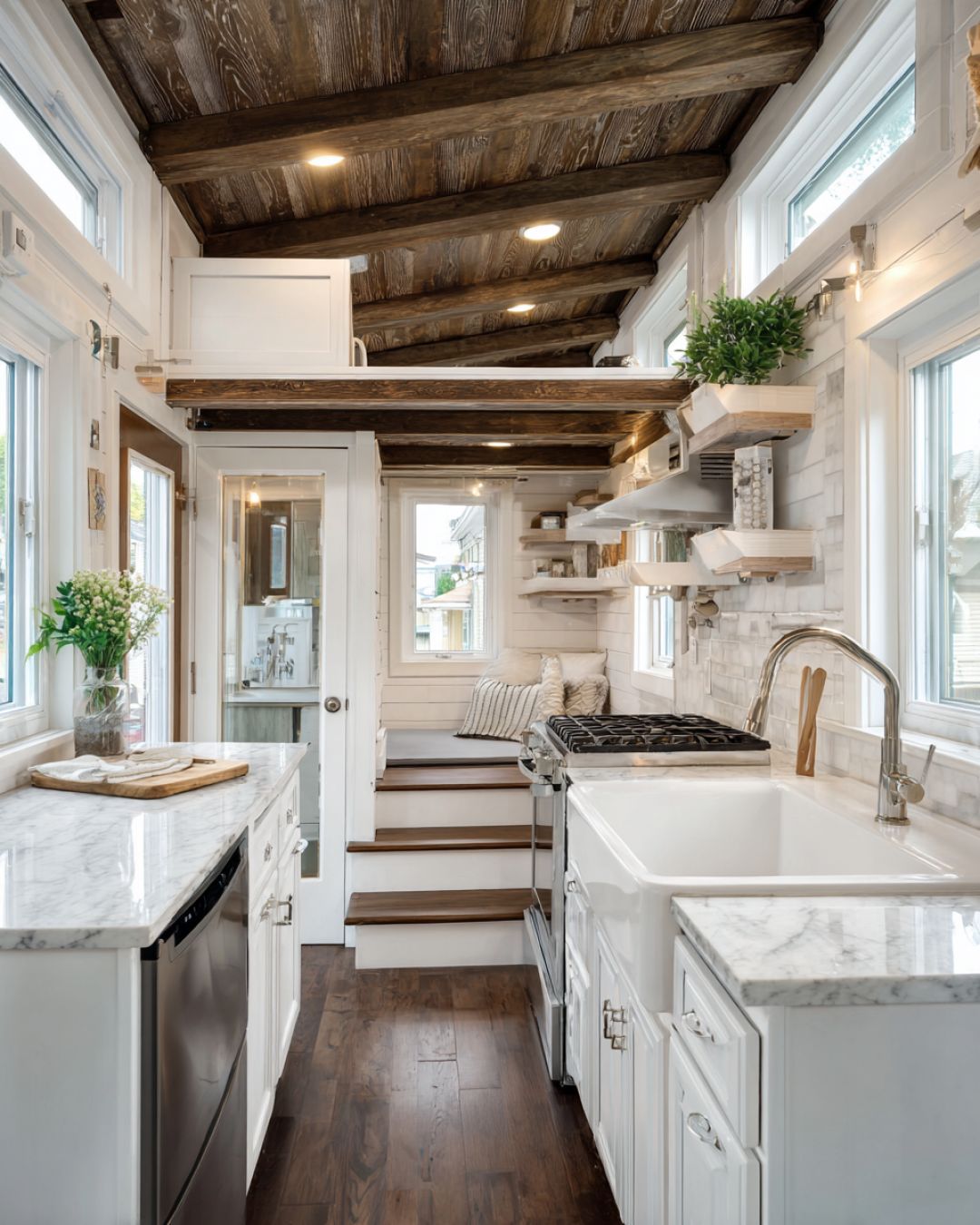 Unveil the captivating allure of this rustic cabin tiny home ...