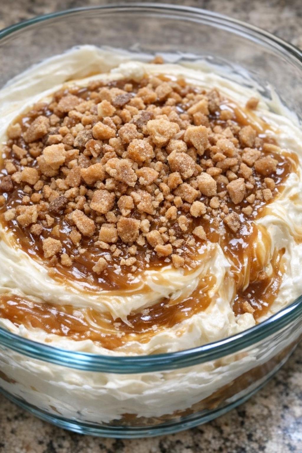 Finished caramel apple dip