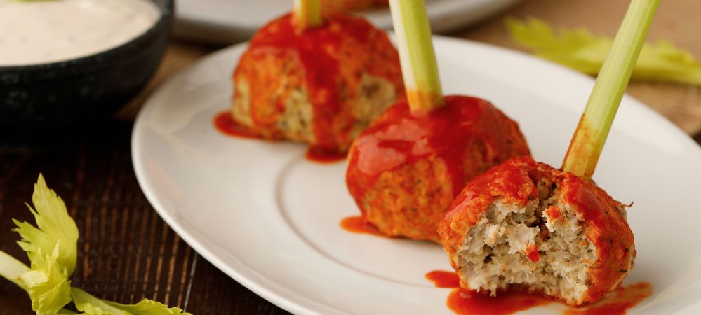 Slow Cooker Buffalo Ranch Turkey Meatballs Recipe and Video