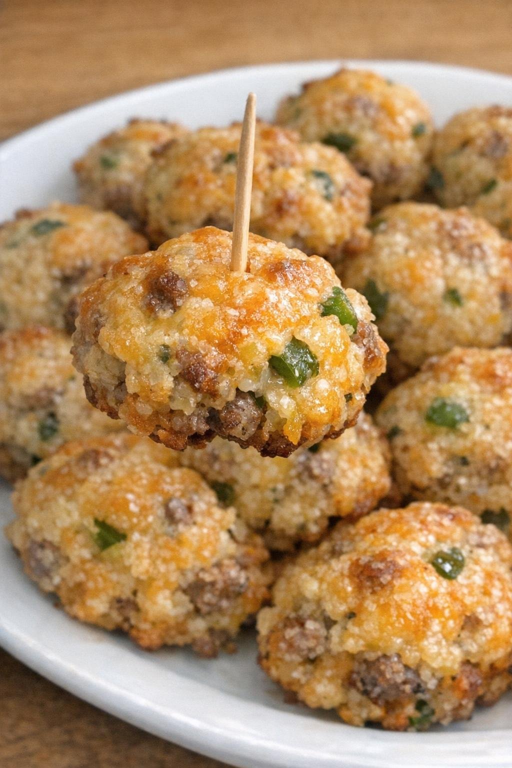 4-ingredient jalapeno mercer bites on a white serving plate