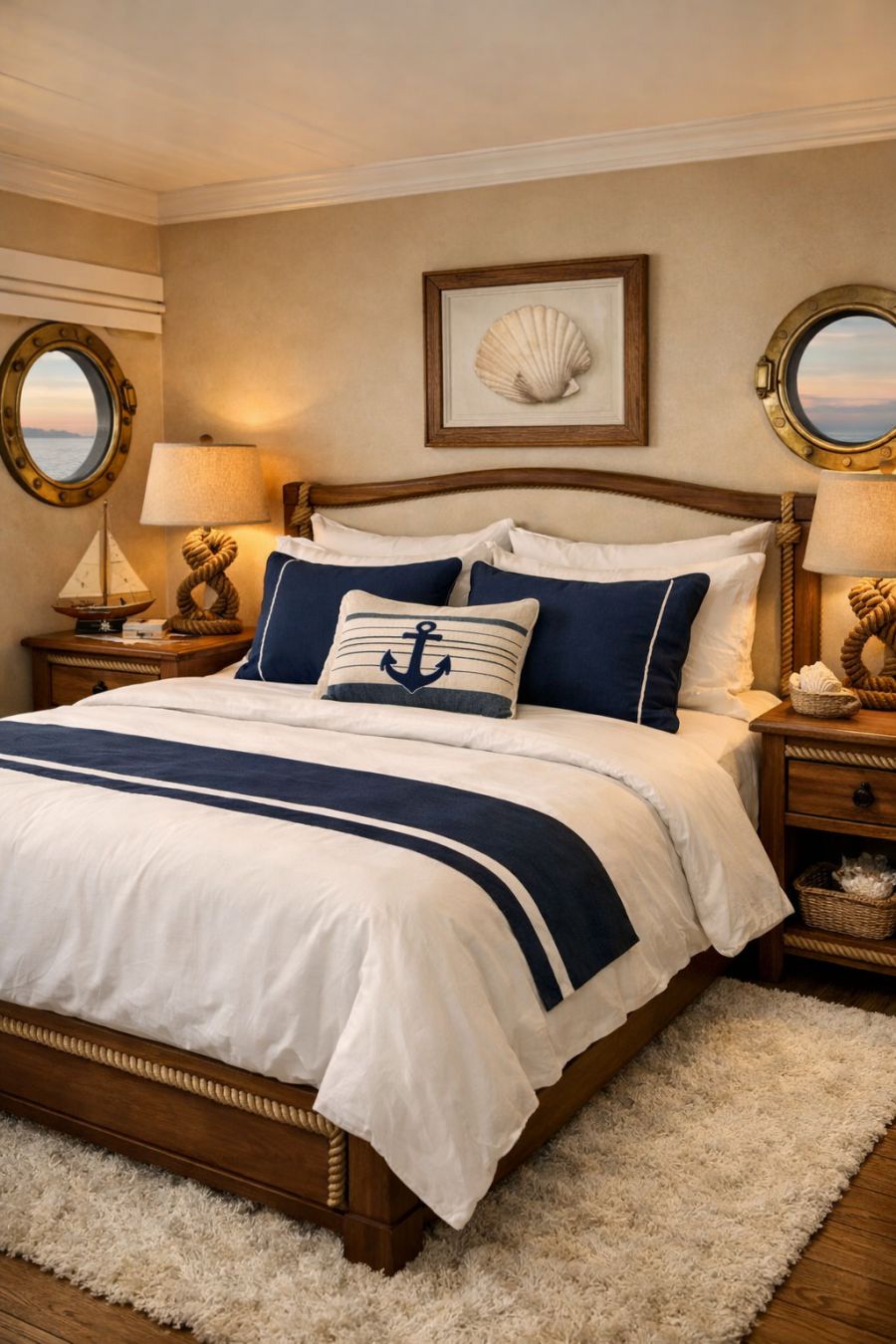 Peek inside this navy blue nautical houseboat designed for the ultimate ...