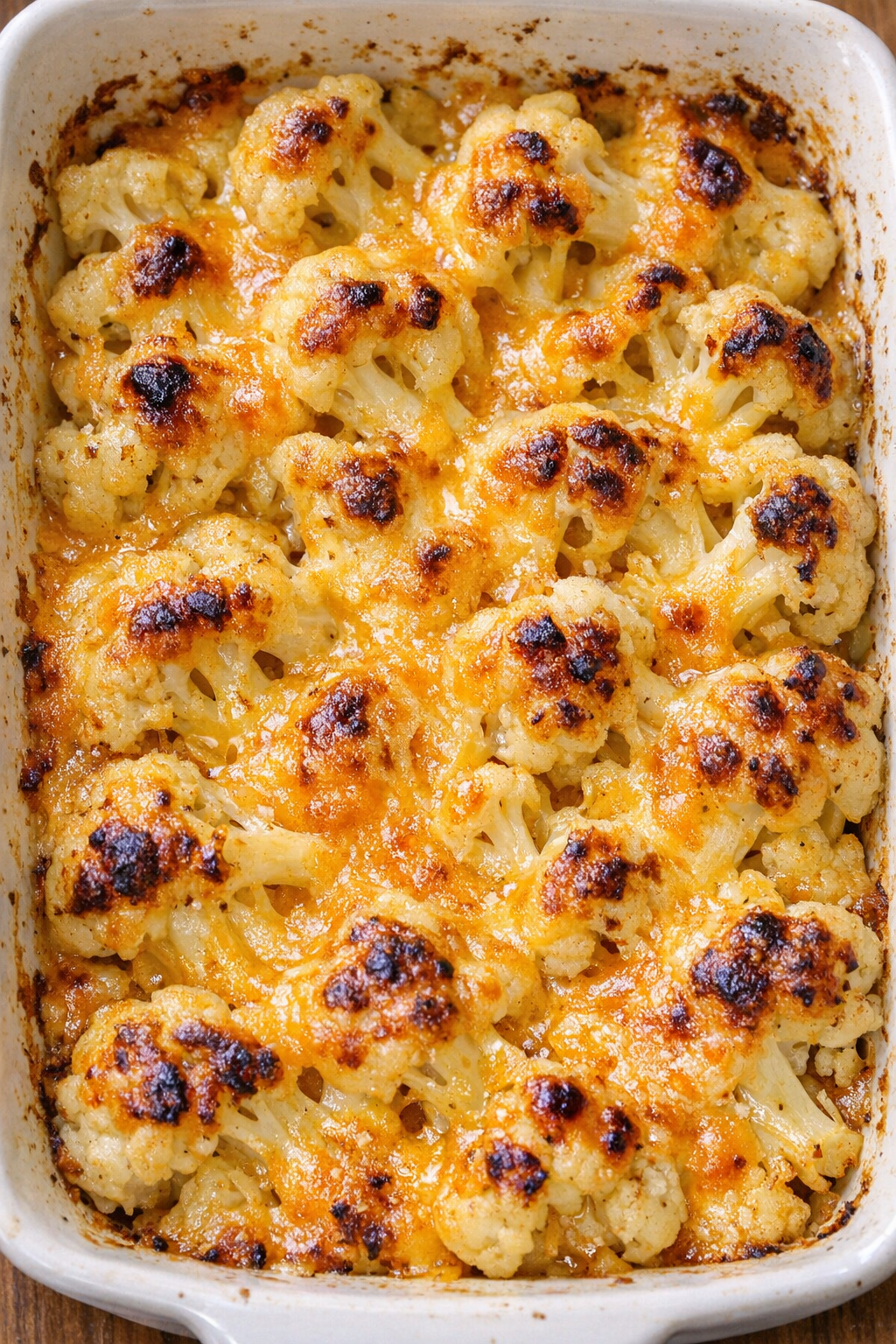 Finished cheddar cauliflower bake