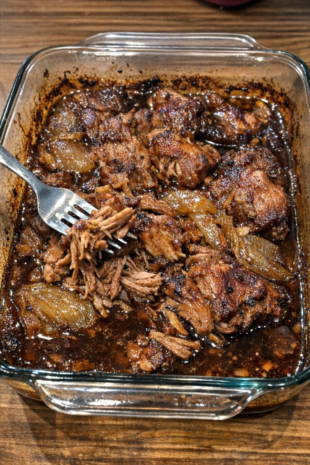 Caramelized roasted bake in a glass casserole dish