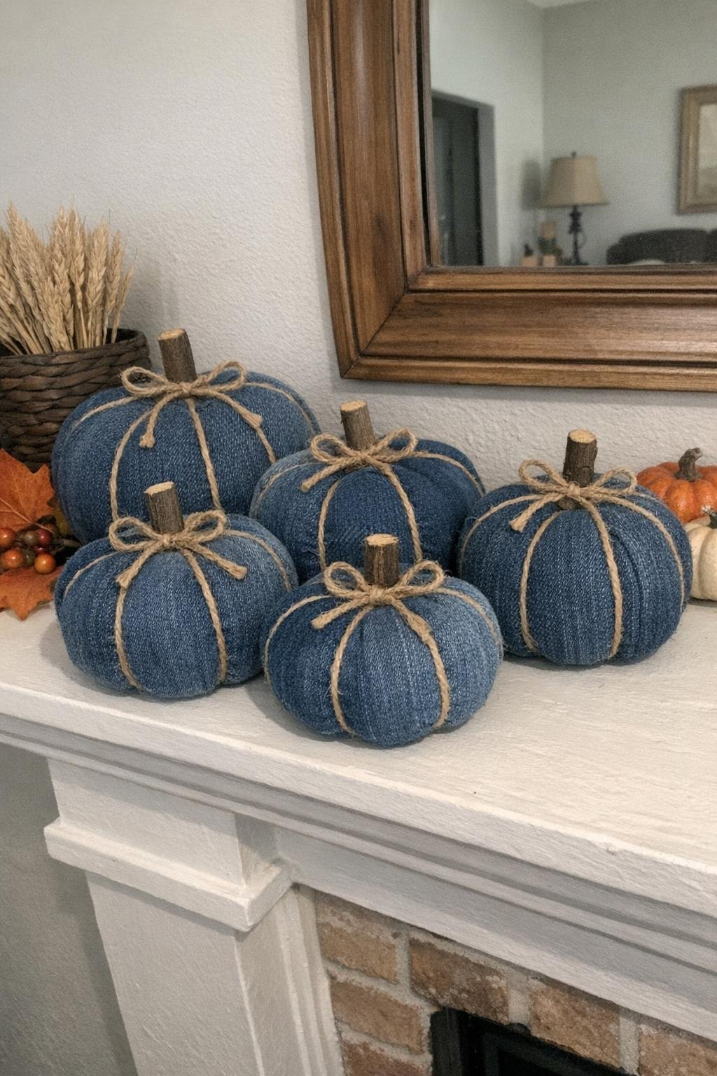 Denim pumpkins