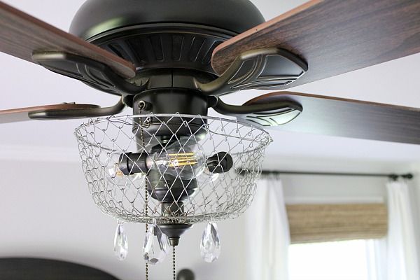 A broken ceiling fan is made over into a stunning piece of