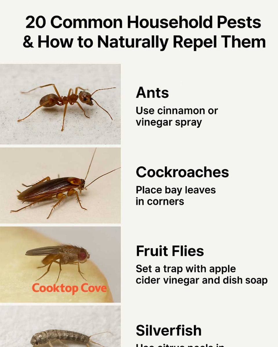 20 Common Household Pests & How to Naturally Repel Them - Cooktop Cove