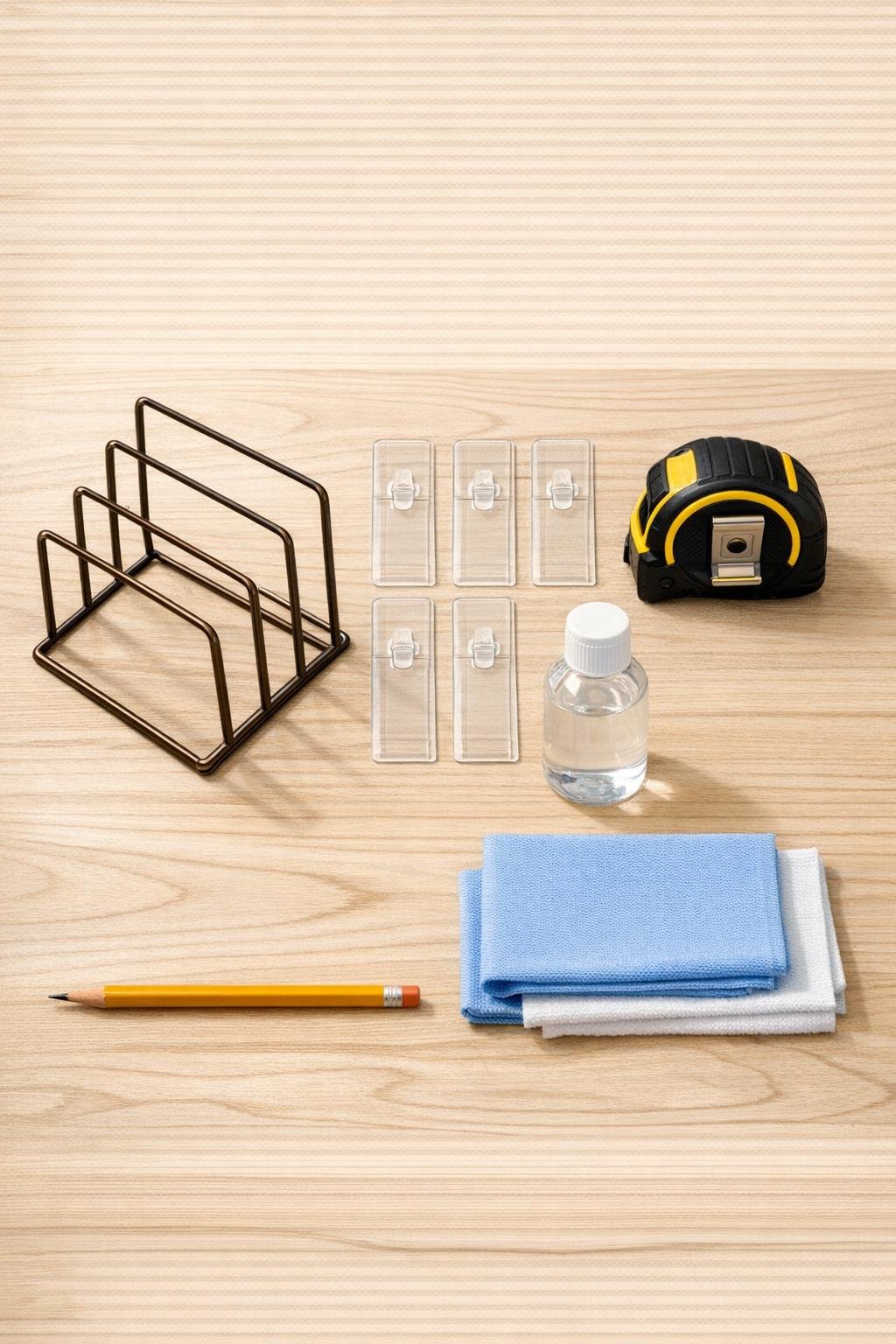 Materials for making a cabinet door pan lid holder