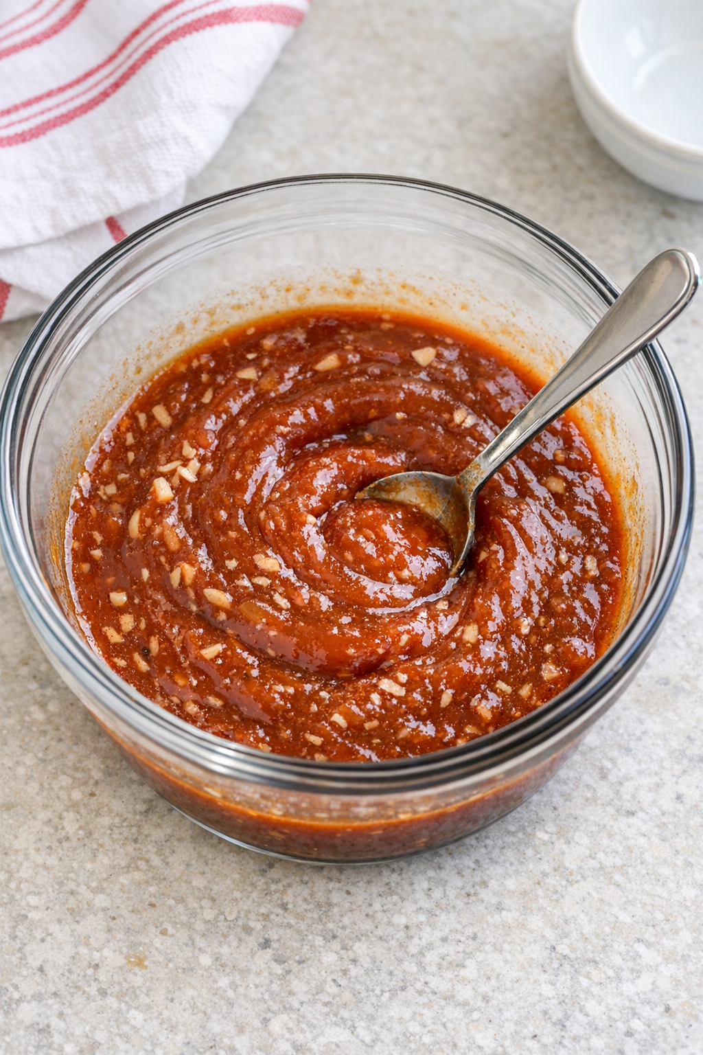 Sauce ingredients mixed in a bowl