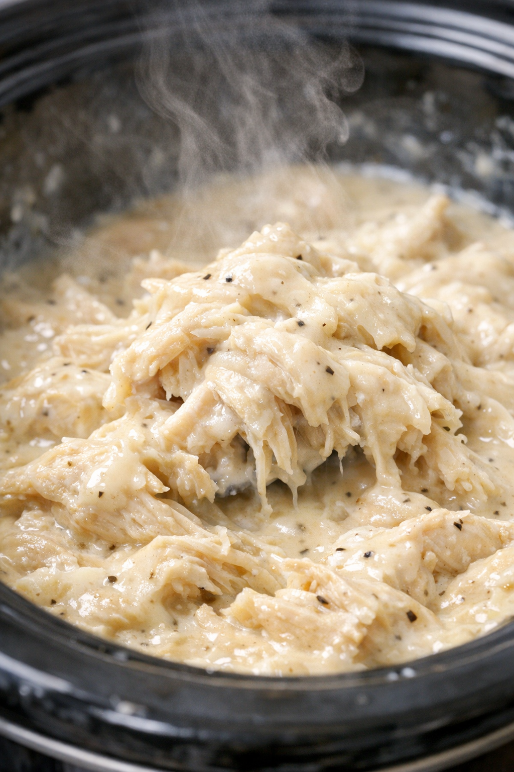 Slow cooker comfort chicken in creamy sauce