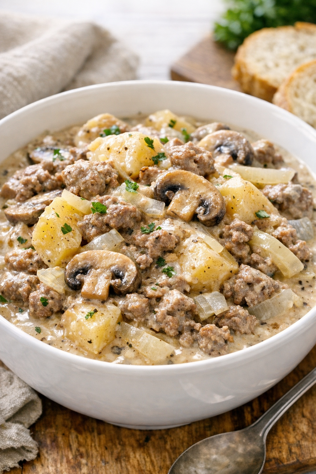 Freedom gravy variation with added mushrooms