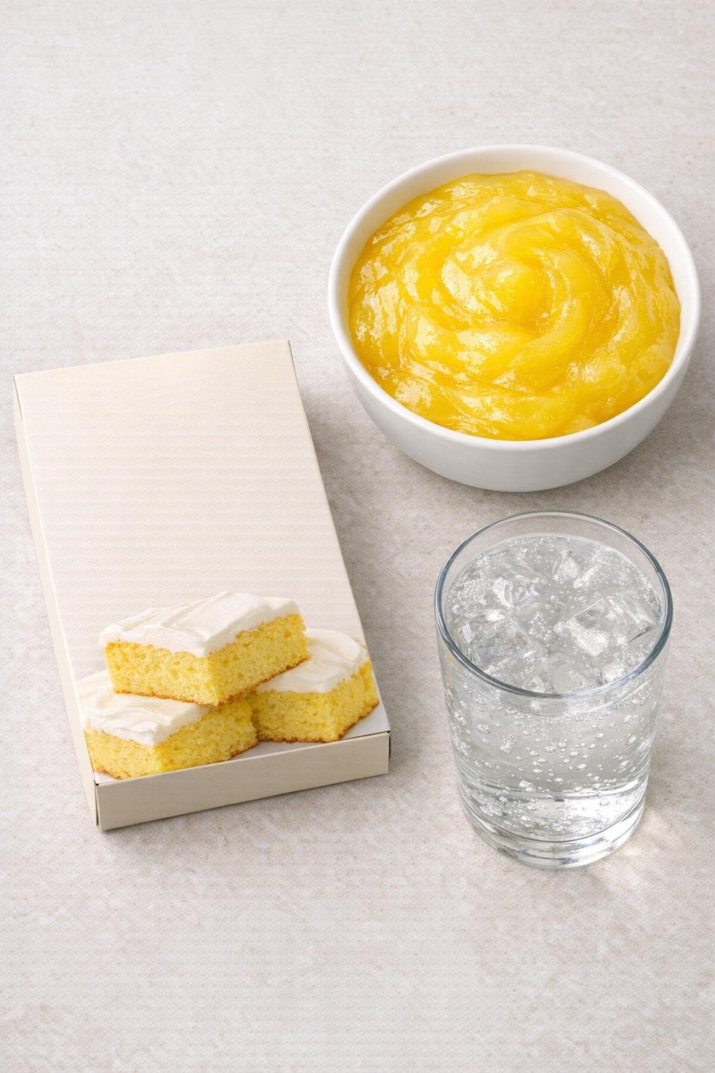 Main ingredients for lemonade cobbler