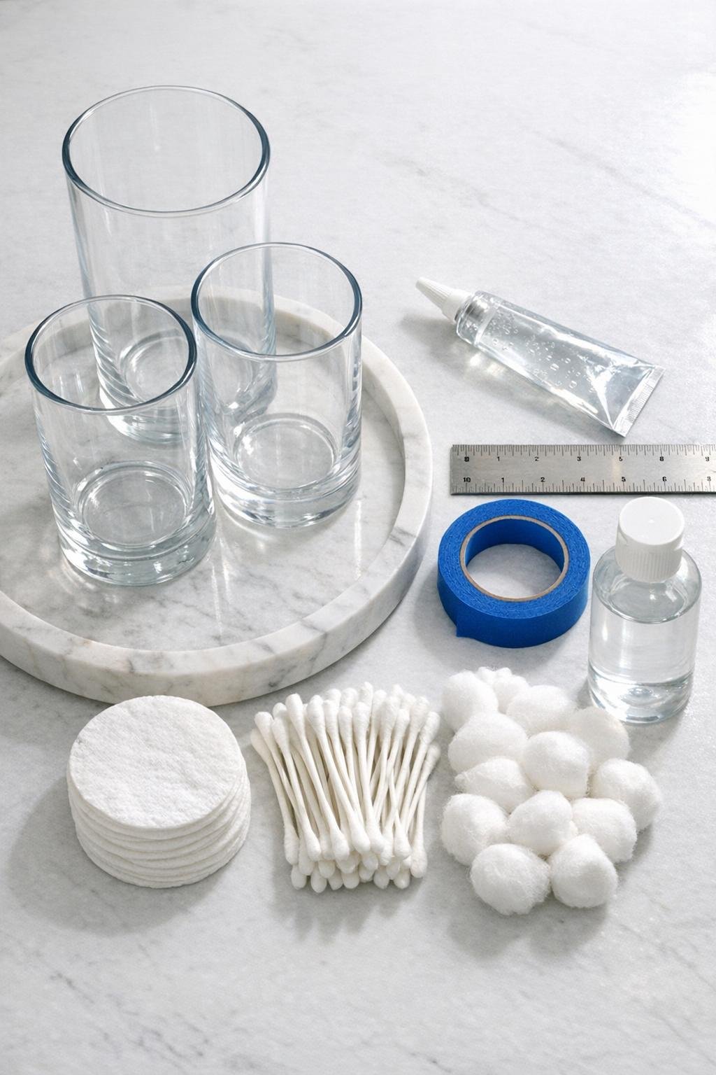 Materials for a marble tray bathroom cotton holder