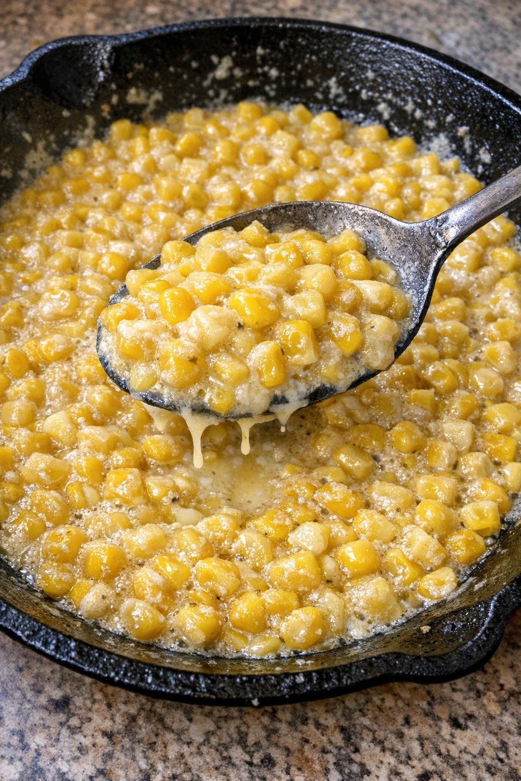 Creamy buttery skillet corn