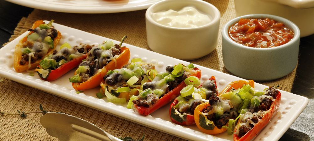 Low-carb Bell Pepper Nacho Boats Recipe and Video