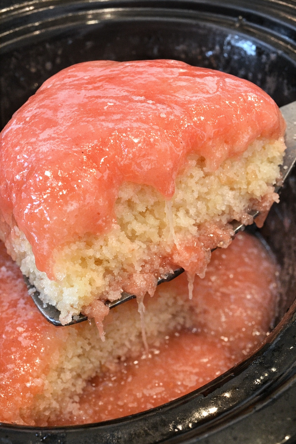Finished slow cooker alabaster sponge dessert