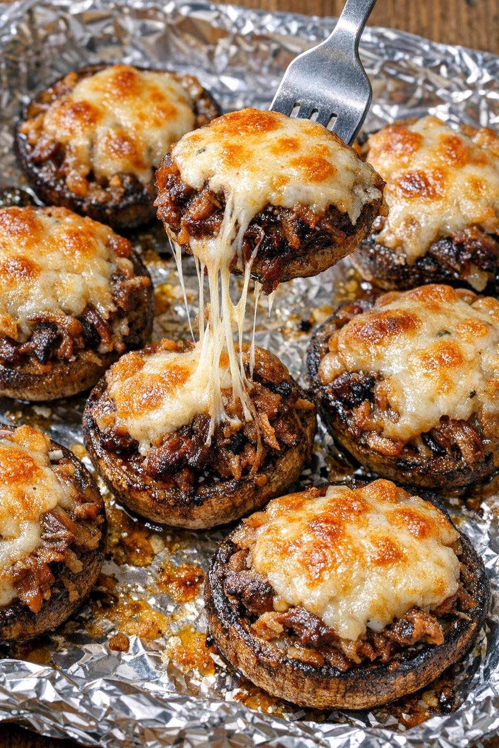 Low carb pulled pork Carmichael bites on a foil tray