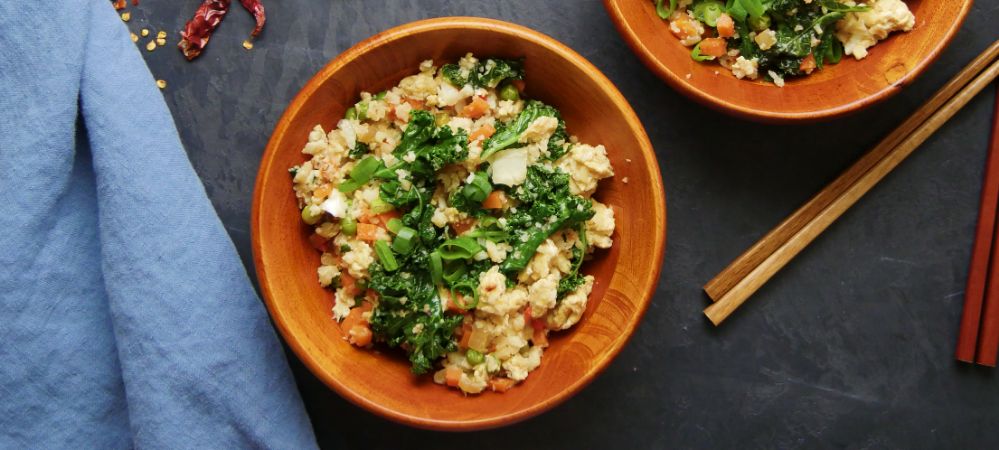 Low-carb Spicy Kale And Coconut Fried Rice Recipe and Video