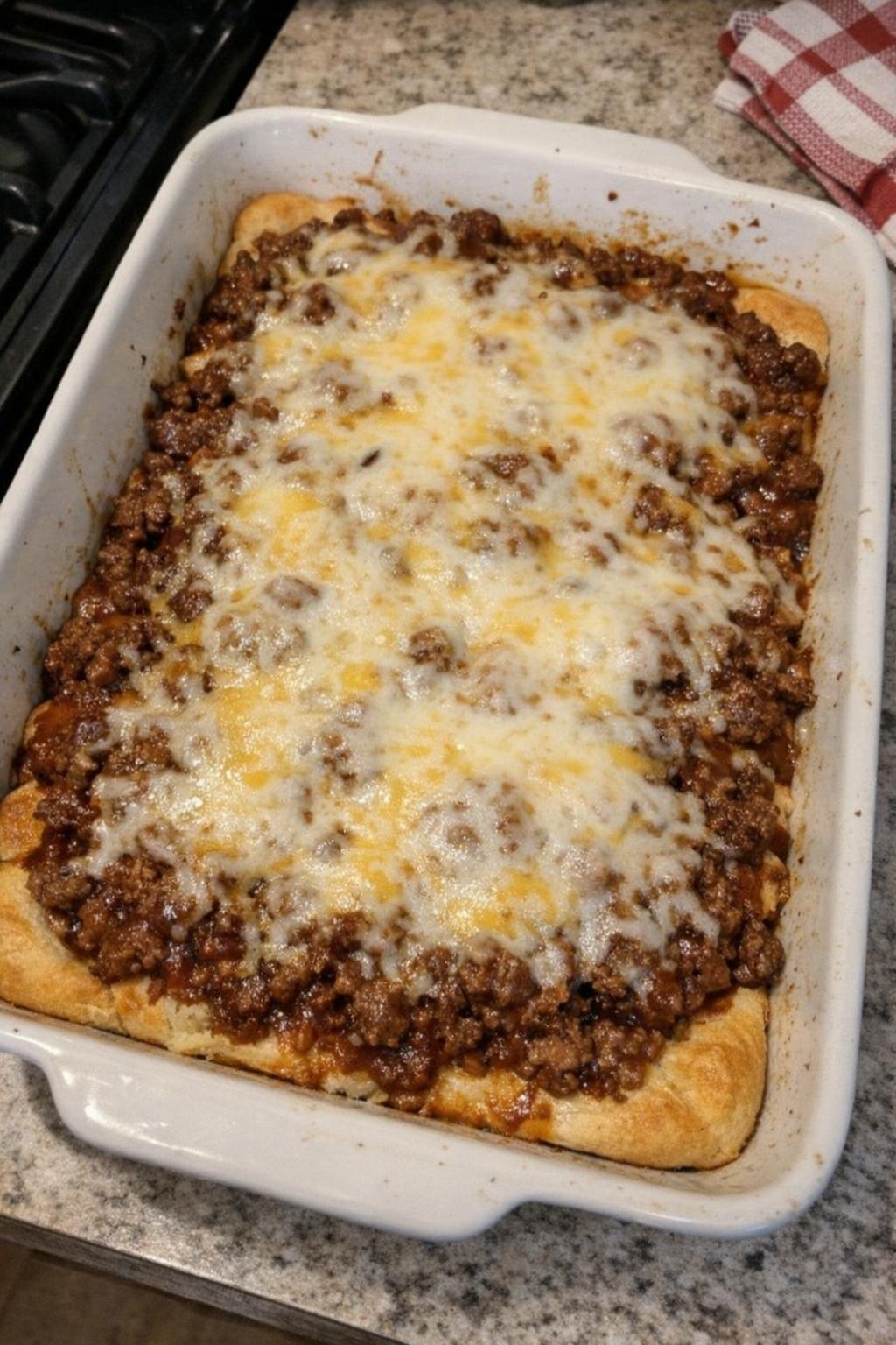 Crescent dough crust variation in casserole