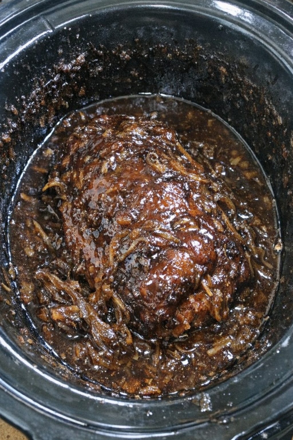 Slow cooker back-to-school dinner in caramelized sauce