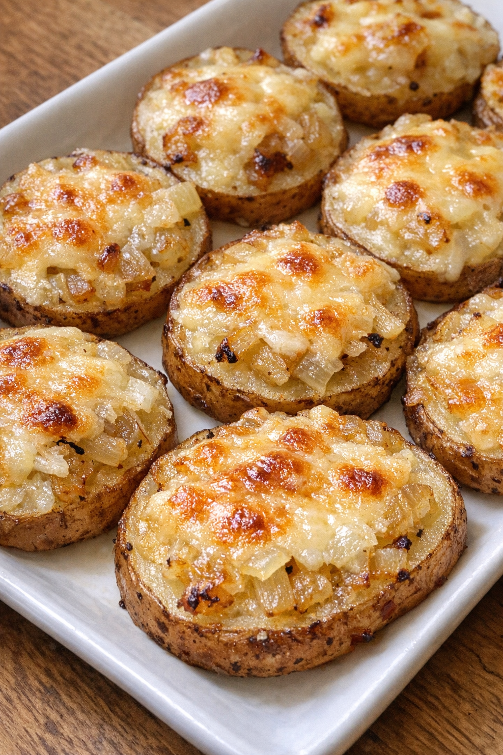 Finished Swiss onion potato bites