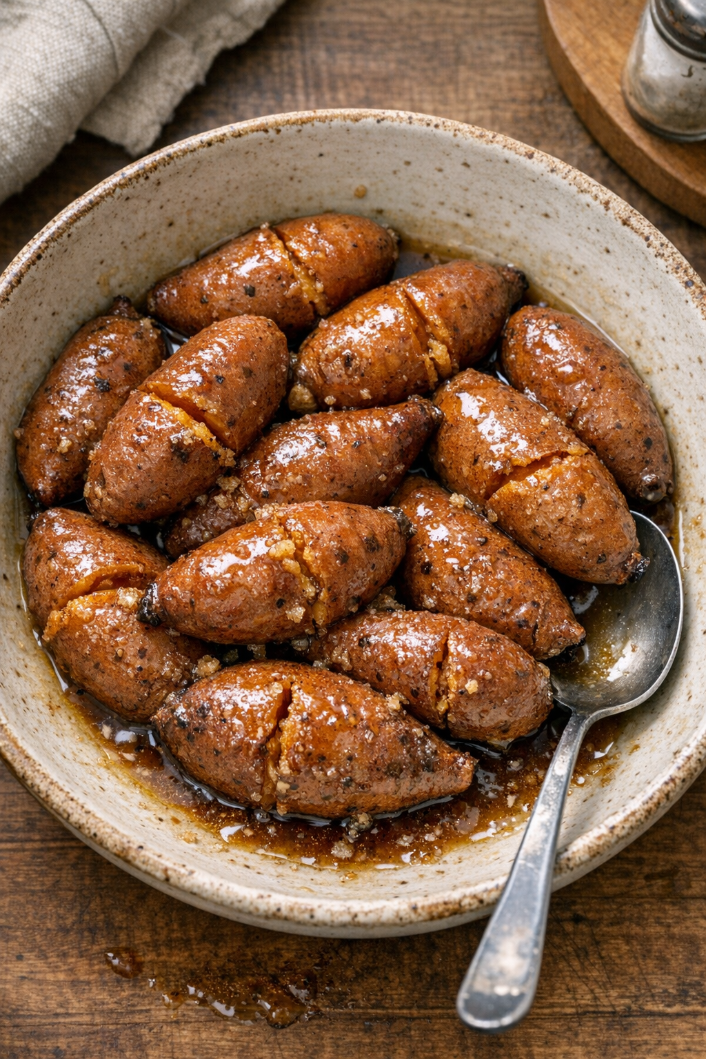 Finished slow cooker baby sweet potatoes