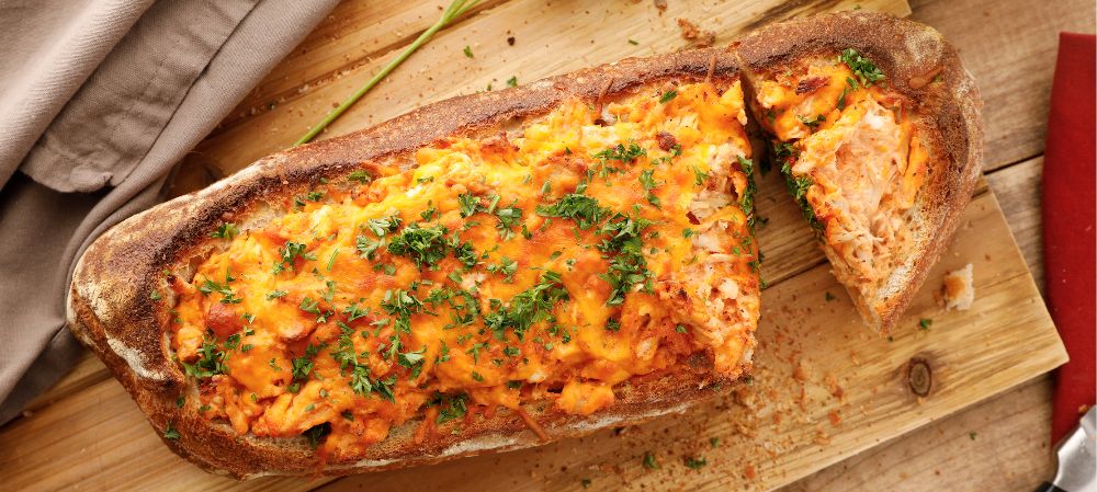 Buffalo Chicken Dip Bread Recipe and Video