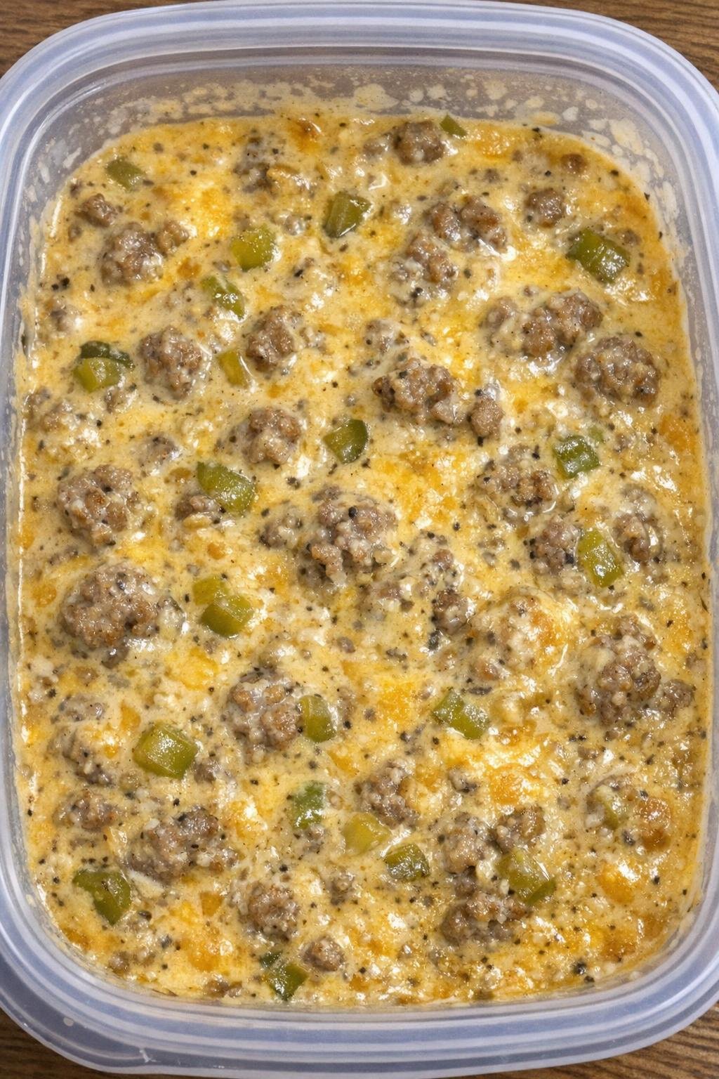 Finished 3-ingredient sausage dip