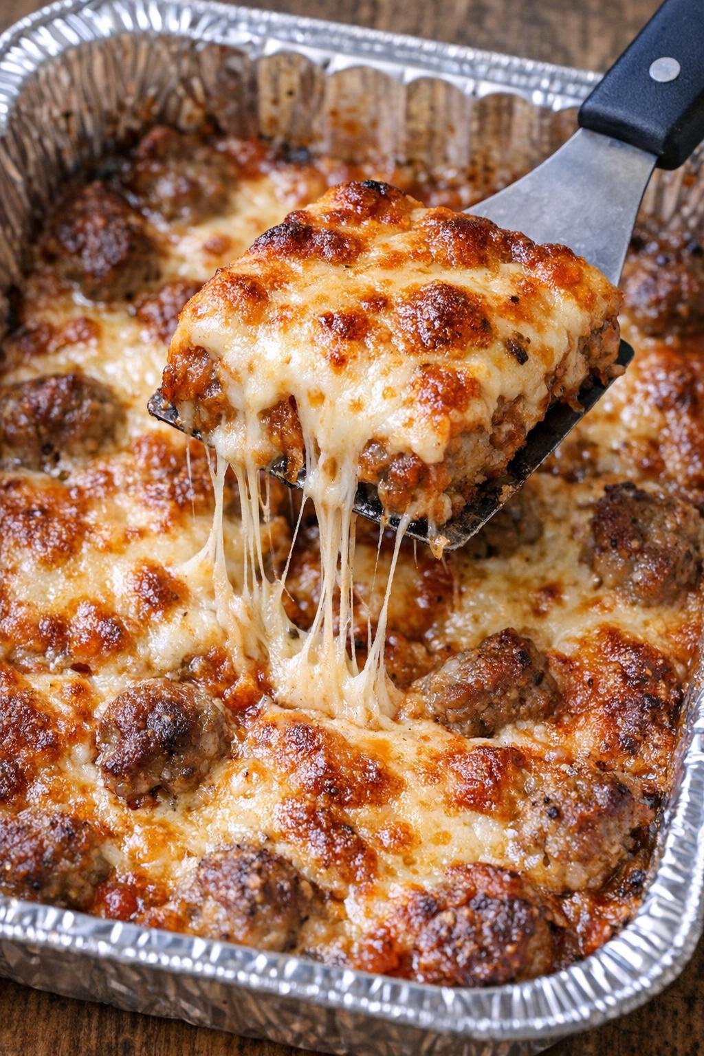 Low carb sausage Lansdowne bake in foil tray