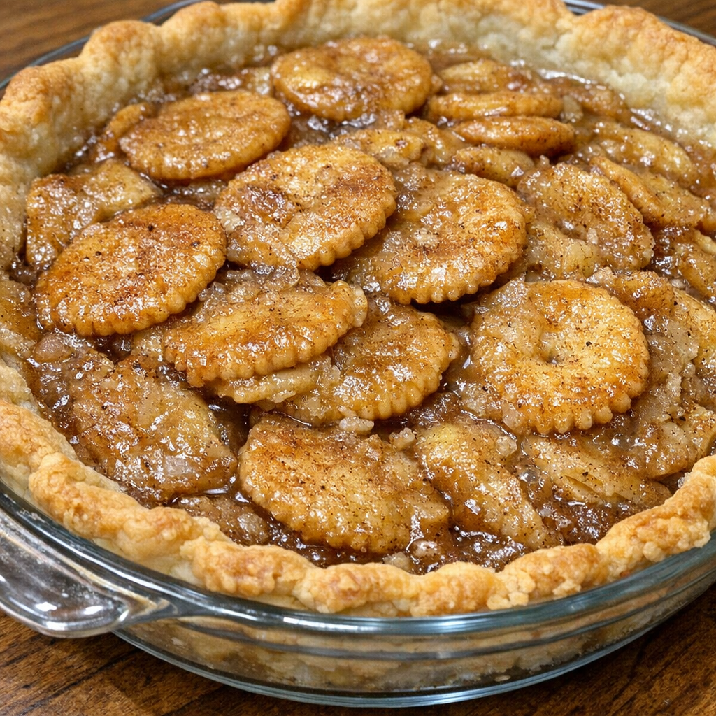 4-ingredient mock apple pie ready to serve