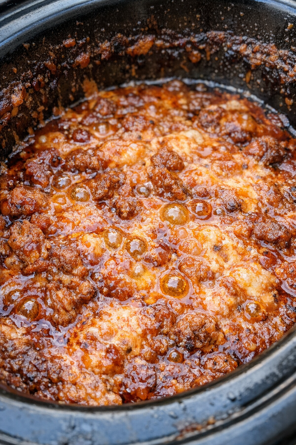 Bubbling firecracker dip in a slow cooker